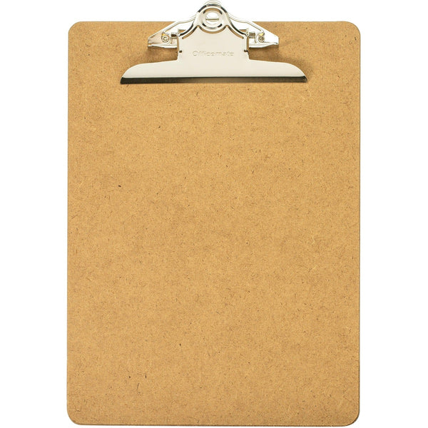 Officemate Hardboard Clipboard, 1&quot; Paper Capacity, 9&quot;x12 1/2&quot;, Brown (OIC83100)