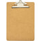 Officemate Hardboard Clipboard, 1&quot; Paper Capacity, 9&quot;x12 1/2&quot;, Brown (OIC83100)