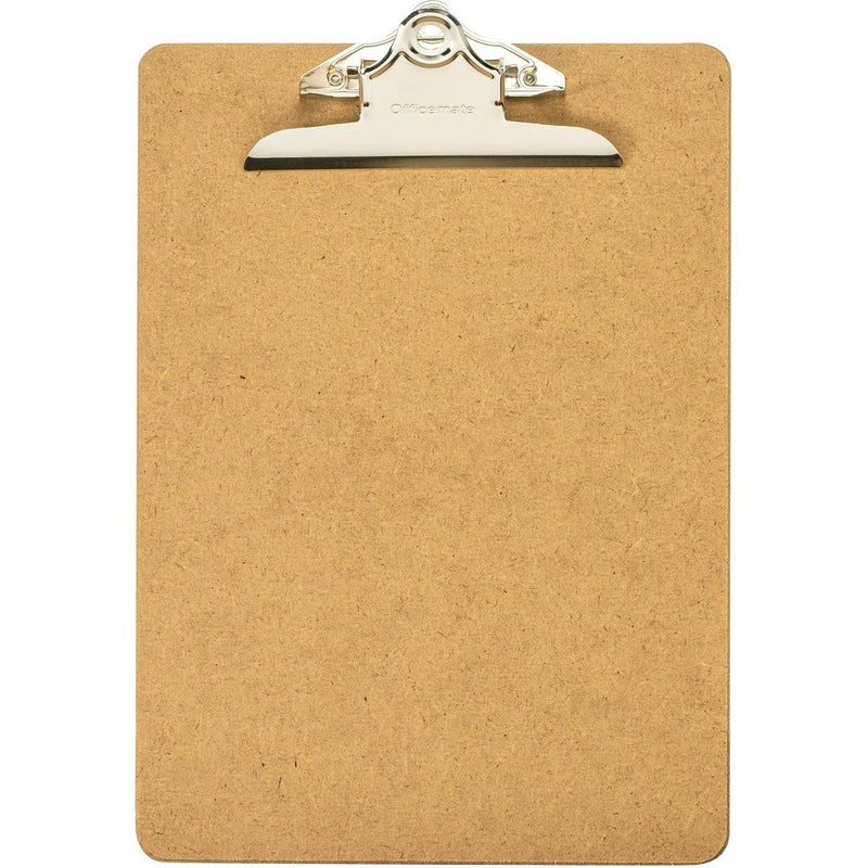 Officemate Hardboard Clipboard, 1&quot; Paper Capacity, 9&quot;x12 1/2&quot;, Brown (OIC83100)