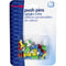 Officemate Push Pins, Plastic, Assorted Colors, Head 1/2&quot; L (OIC92600)