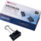 Officemate Binder Clips, Medium, 1 1/4&quot; Wide, 5/8&quot; Cap, Black/Silver (OIC99050)