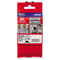 Brother TZe Extra-Strength Adhesive Laminated Labeling Tape, 0.7" x 26.2 ft, Black on Clear (BRTTZES141)