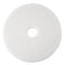 3M™ Low-Speed Super Polishing Floor Pads 4100, 19" Diameter, White, 5/Carton (MMM08483)