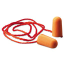 3M™ Foam Single-Use Earplugs, Corded, 29NRR, Orange, 100 Pairs (MMM1110) (142-1110)