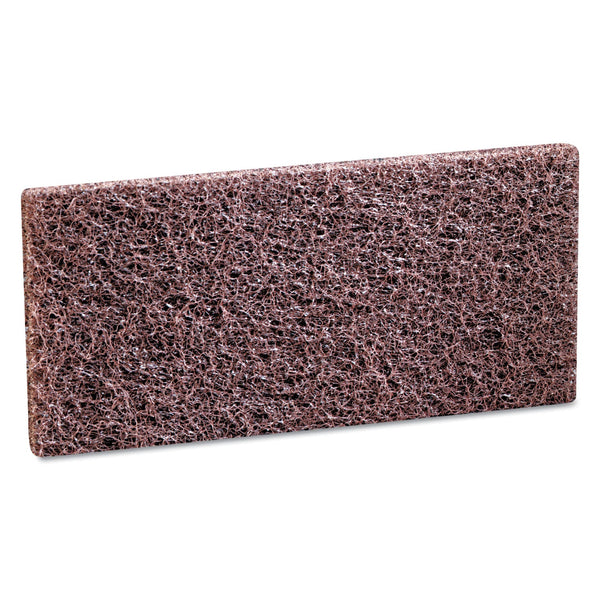 3M™ Doodlebug Scrub 'n Strip Pad, 4.63 x 10, Brown, 5 Pads/Box, 4 Boxes/Carton (MCO08004)