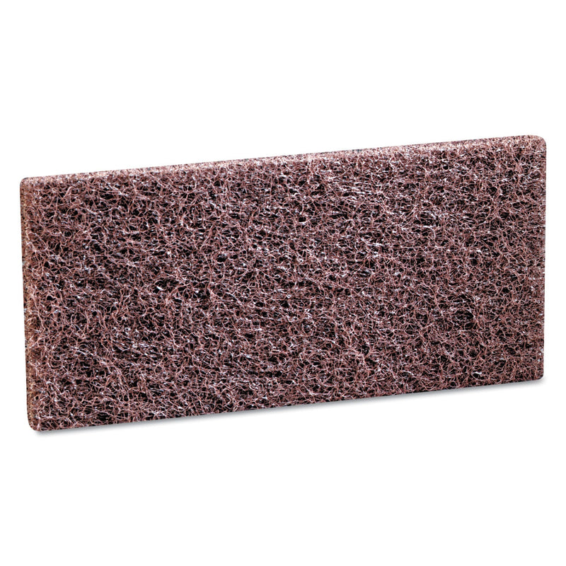 3M™ Doodlebug Scrub 'n Strip Pad, 4.63 x 10, Brown, 5 Pads/Box, 4 Boxes/Carton (MCO08004)