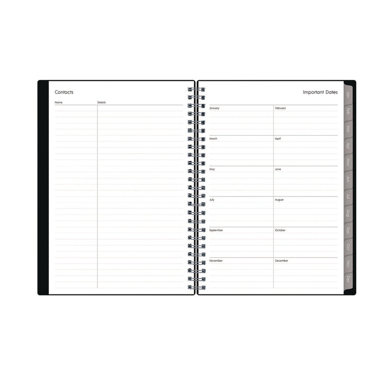 Blue Sky® Enterprise Weekly/Monthly Notes Planner, 8.63" x 5.88", Black Cover, 12-Month (Jan to Dec): 2025 (BLS131793)