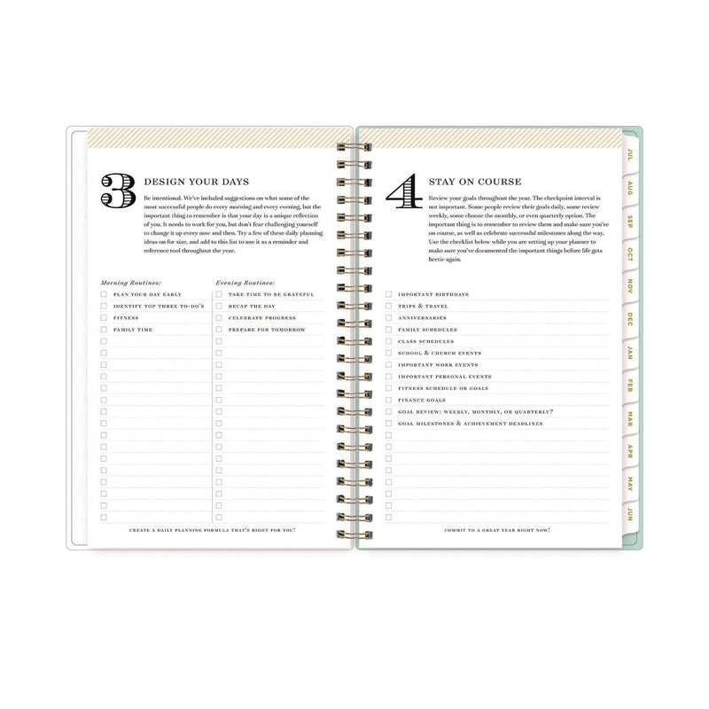 Blue Sky® Day Designer "Secret Garden Mint" Academic Year Weekly/Monthly Notes Planner, 8 x 5, 12-Month (July to June): 2024-2025 (BLS137900)