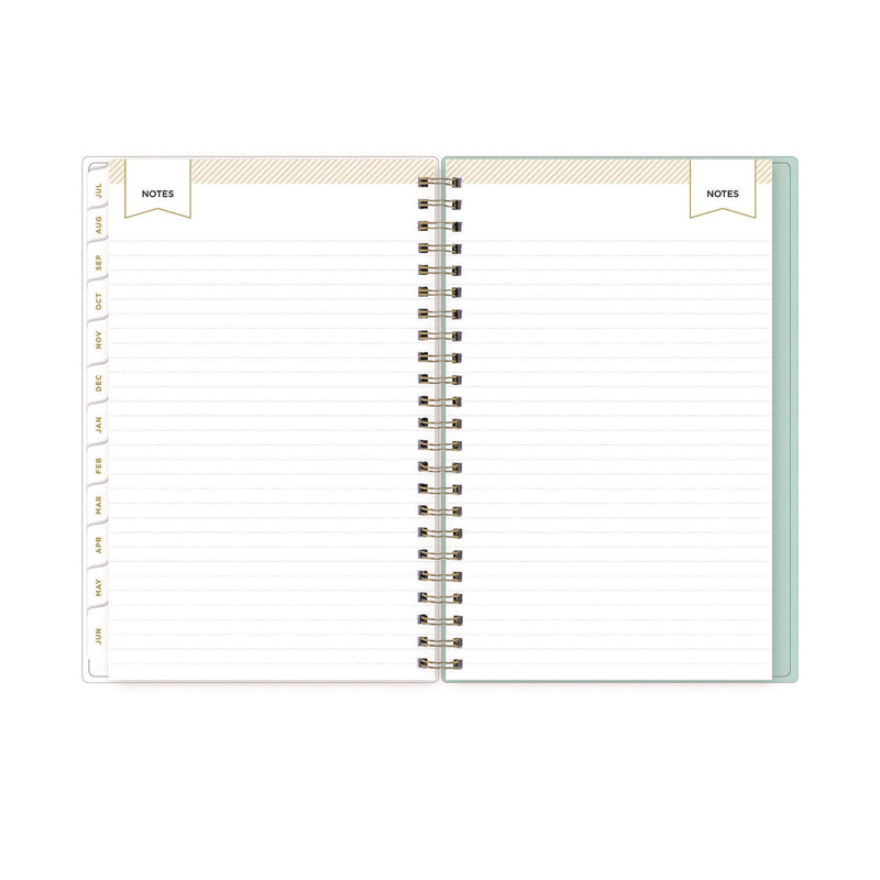 Blue Sky® Day Designer "Secret Garden Mint" Academic Year Weekly/Monthly Notes Planner, 8 x 5, 12-Month (July to June): 2024-2025 (BLS137900)