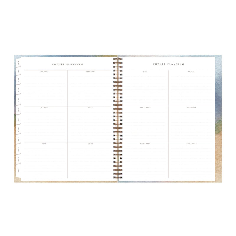 Blue Sky® One Tree Planted Andreo Weekly/Monthly Planner, Abstract Artwork, 11" x 8.5", Blue/Sand/Green Cover, 12-Month (Jan-Dec): 2025 (BLS137948)