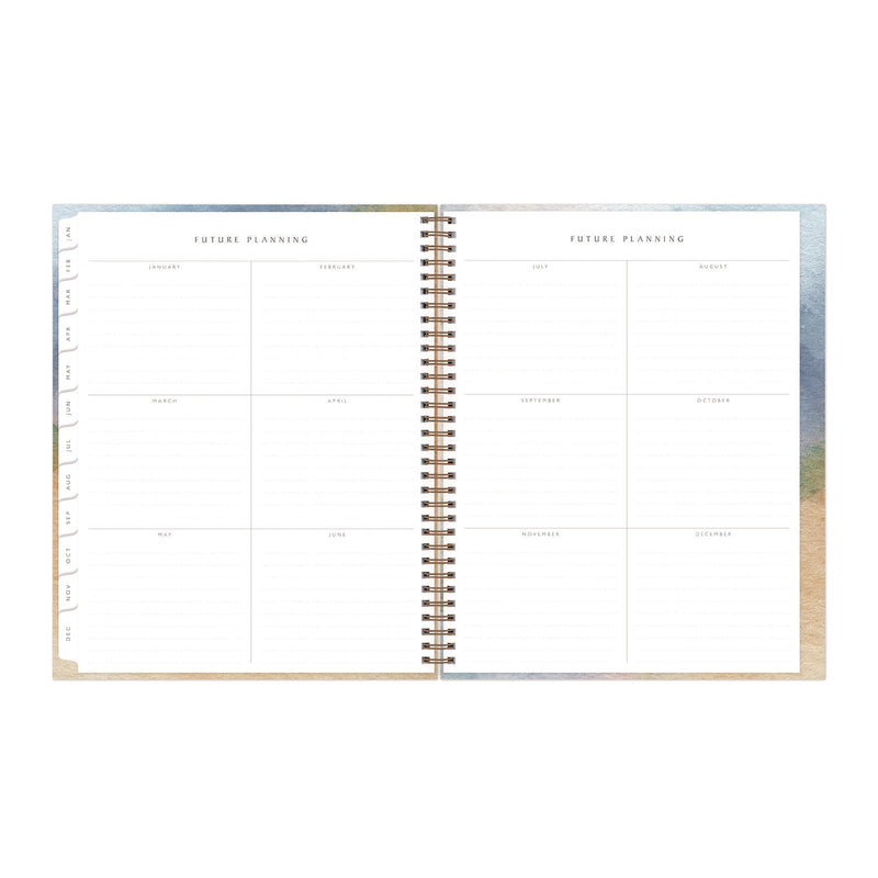 Blue Sky® One Tree Planted Andreo Weekly/Monthly Planner, Abstract Artwork, 11" x 8.5", Blue/Sand/Green Cover, 12-Month (Jan-Dec): 2025 (BLS137948)