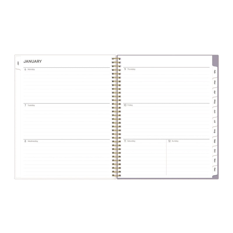 Blue Sky® Tula Weekly/Monthly Planner, Floral Artwork, 11" x 8.5", Purple/Pink/White Cover, 12-Month (Jan to Dec): 2025 (BLS143971)
