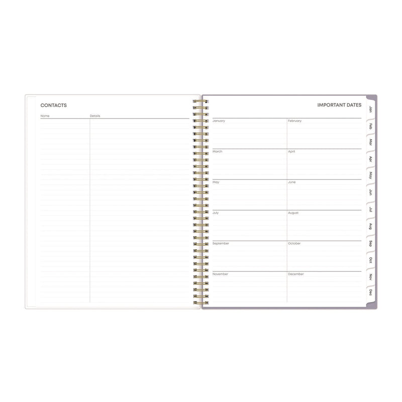 Blue Sky® Tula Weekly/Monthly Planner, Floral Artwork, 11" x 8.5", Purple/Pink/White Cover, 12-Month (Jan to Dec): 2025 (BLS143971)