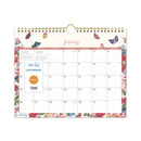 Blue Sky® Fly By Monthly Wall Calendar, Butterflies Artwork, 11" x 8.75", Cream/Pink/Blue Sheets, 12-Month (Jan to Dec): 2025 (BLS148643)