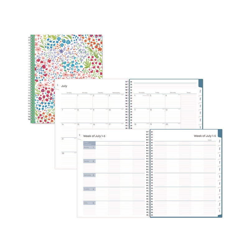 Blue Sky® Ditsy Dapple Light CYO Cover Weekly/Monthly Lesson Planner, 2024-2025, Nine Classes, Multicolor Cover, (144) 11 x 8.5 Pages (BLS132002)