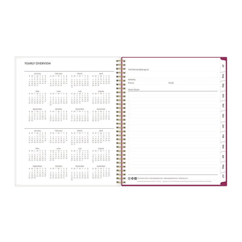 Blue Sky® Mahalo Academic Year Create-Your-Own Cover Weekly/Monthly Planner, Floral Artwork, 11 x 8.5, 12-Month (July-June): 2024-2025 (BLS100149)