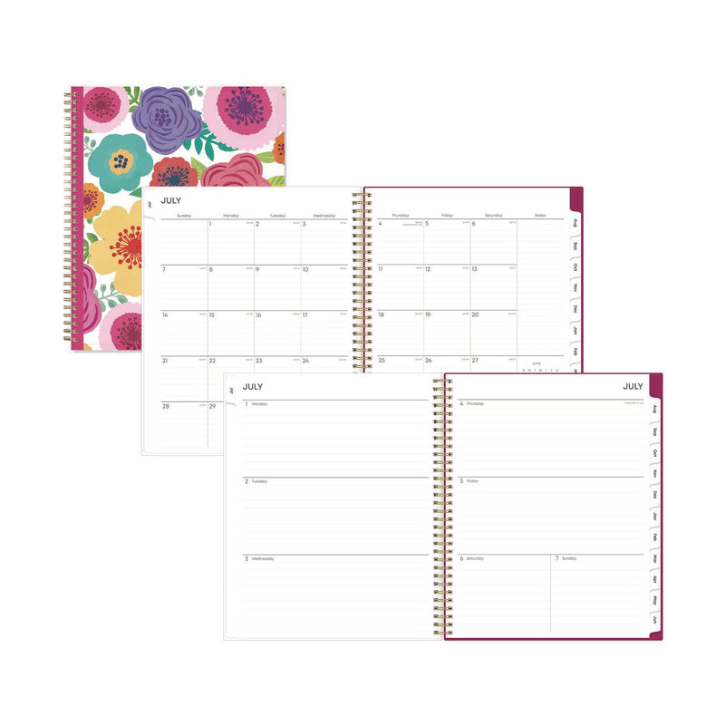 Blue Sky® Mahalo Academic Year Create-Your-Own Cover Weekly/Monthly Planner, Floral Artwork, 11 x 8.5, 12-Month (July-June): 2024-2025 (BLS100149)