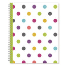 Blue Sky® Teacher Dots CYO Cover Weekly/Monthly Lesson Planner, 2024 to 2025, Nine Classes, Multicolor Cover, (144) 11 x 8.5 Pages (BLS100330)