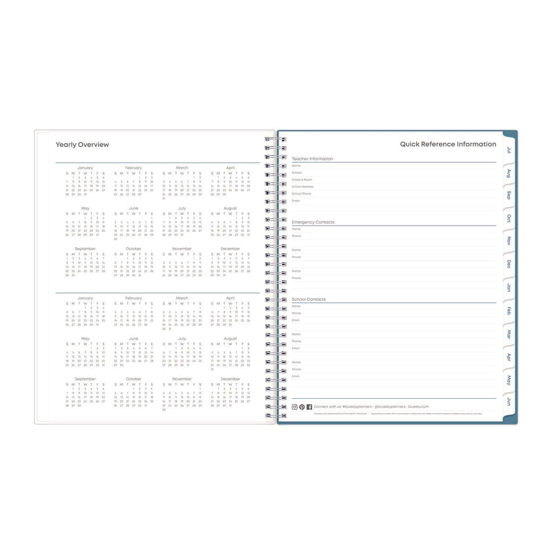 Blue Sky® Teacher Dots CYO Cover Weekly/Monthly Lesson Planner, 2024 to 2025, Nine Classes, Multicolor Cover, (144) 11 x 8.5 Pages (BLS100330)
