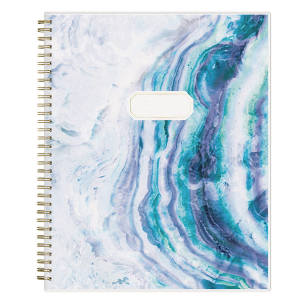 Blue Sky® Gemma Academic Year Weekly/Monthly Planner, Geode Artwork, 11 x 8.5, Blue/Purple Cover, 12-Month (July to June): 2024 to 2025 (BLS118177)