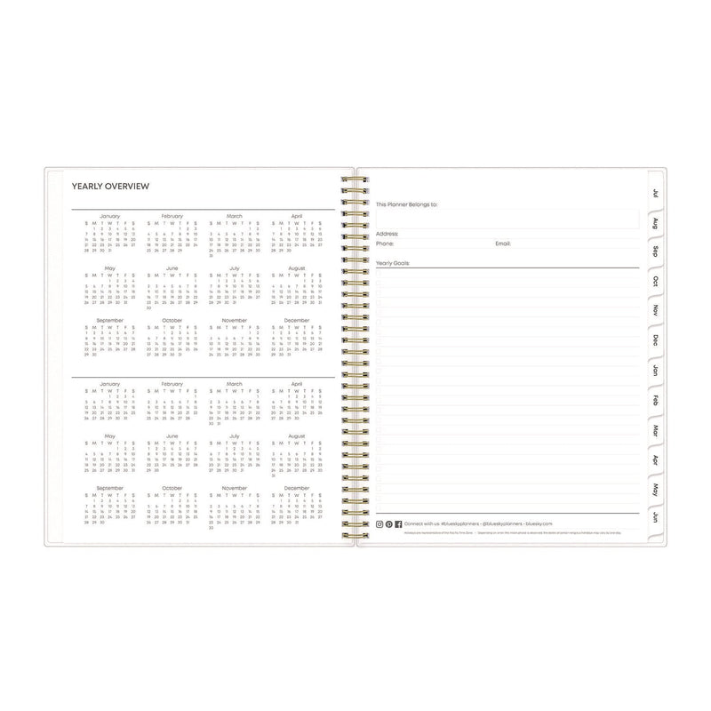 Blue Sky® Gemma Academic Year Weekly/Monthly Planner, Geode Artwork, 11 x 8.5, Blue/Purple Cover, 12-Month (July to June): 2024 to 2025 (BLS118177)