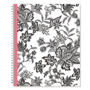 Blue Sky® Analeis Create-Your-Own Cover Weekly/Monthly Planner, Floral, 11 x 8.5, White/Black/Coral, 12-Month (July to June): 2024-2025 (BLS130606)
