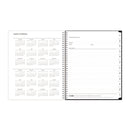 Blue Sky® Analeis Create-Your-Own Cover Weekly/Monthly Planner, Floral, 11 x 8.5, White/Black/Coral, 12-Month (July to June): 2024-2025 (BLS130606)
