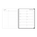 Blue Sky® Analeis Create-Your-Own Cover Weekly/Monthly Planner, Floral, 11 x 8.5, White/Black/Coral, 12-Month (July to June): 2024-2025 (BLS130606)