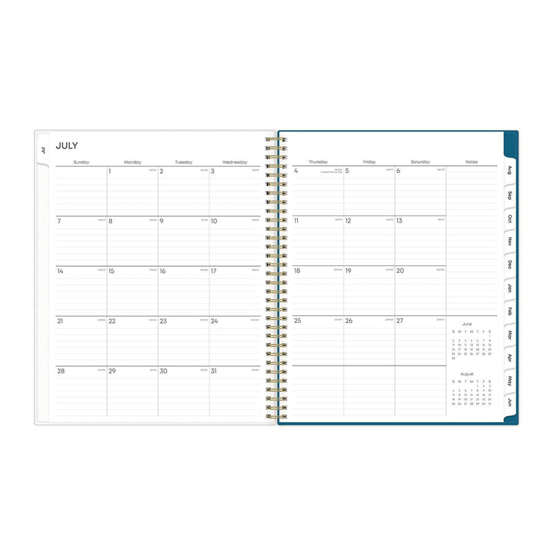 Blue Sky® Bakah Blue Academic Year Weekly/Monthly Planner, Floral Artwork, 11 x 8.5, Blue/White Cover, 12-Month (July-June): 2024-2025 (BLS131951)