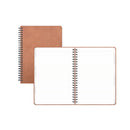 Blue Sky® ASMBLD Faux Leather Wirebound Notebook, 1-Subject, Medium/College Rule, Tan Cover, (80) 8.5 x 5.75 Sheets (BLS150538)
