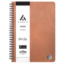 Blue Sky® ASMBLD Faux Leather Wirebound Notebook, 1-Subject, Medium/College Rule, Tan Cover, (80) 8.5 x 5.75 Sheets (BLS150538)