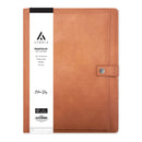 Blue Sky® ASMBLD Professional Faux Leather Padfolio, 8.5 x 11 Pad, 9.45 x 12.13, Snap Closure, Tan (BLS150537)