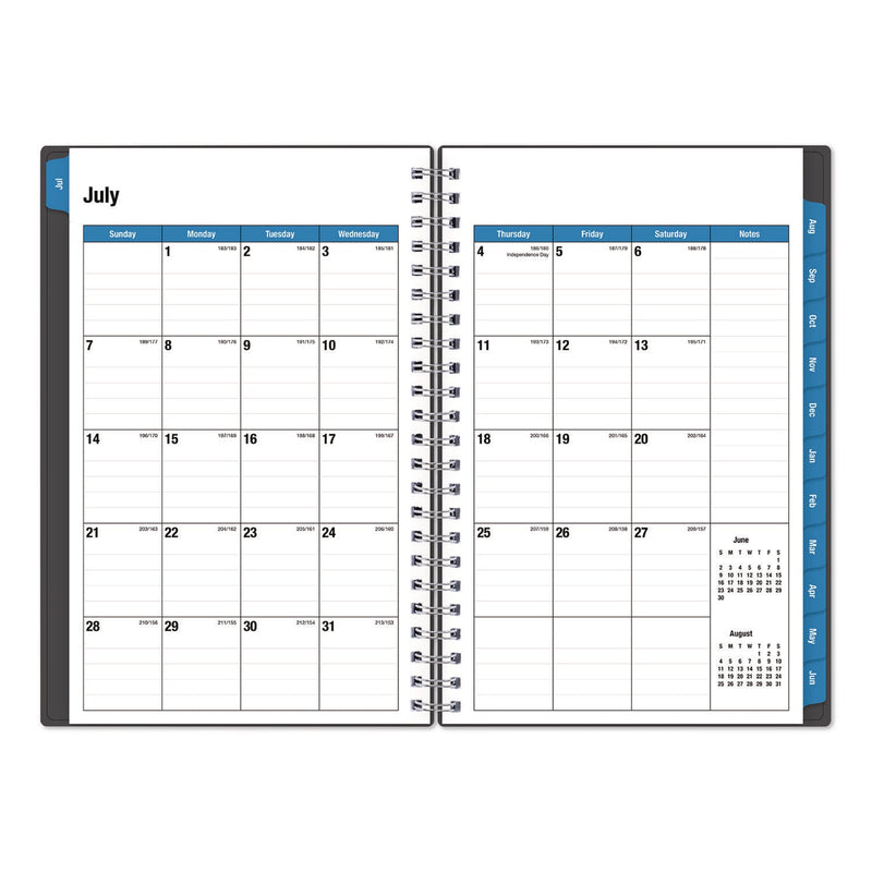 Blue Sky® Collegiate Academic Year Weekly/Monthly Planner, 8 x 5, Charcoal Gray Cover, 12-Month: July 2024 to June 2025 (BLS100139A25)