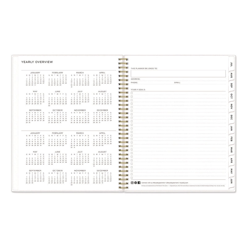 Blue Sky® Ashley G Multicolor Smoke Academic Year Weekly/Monthly Planner, Abstract Artwork, 11 x 8.5, 12-Month: July 2024 to June 2025 (BLS133681A25)