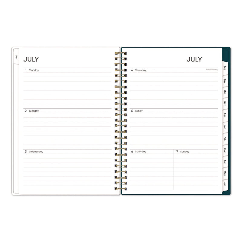 Blue Sky® Greta Academic Year Weekly/Monthly Planner, Floral Artwork, 8.63 x 5.88, Green Cover, 12-Month: July 2024 to June 2025 (BLS136482A25)