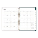 Blue Sky® Greta Academic Year Weekly/Monthly Planner, Floral Artwork, 8.63 x 5.88, Green Cover, 12-Month: July 2024 to June 2025 (BLS136482A25)