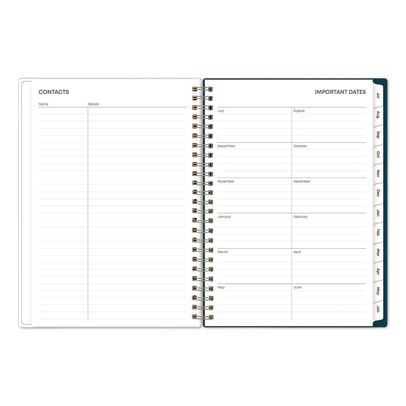 Blue Sky® Greta Academic Year Weekly/Monthly Planner, Floral Artwork, 8.63 x 5.88, Green Cover, 12-Month: July 2024 to June 2025 (BLS136482A25)