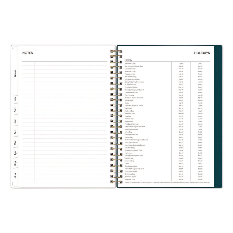 Blue Sky® Greta Academic Year Weekly/Monthly Planner, Floral Artwork, 8.63 x 5.88, Green Cover, 12-Month: July 2024 to June 2025 (BLS136482A25)
