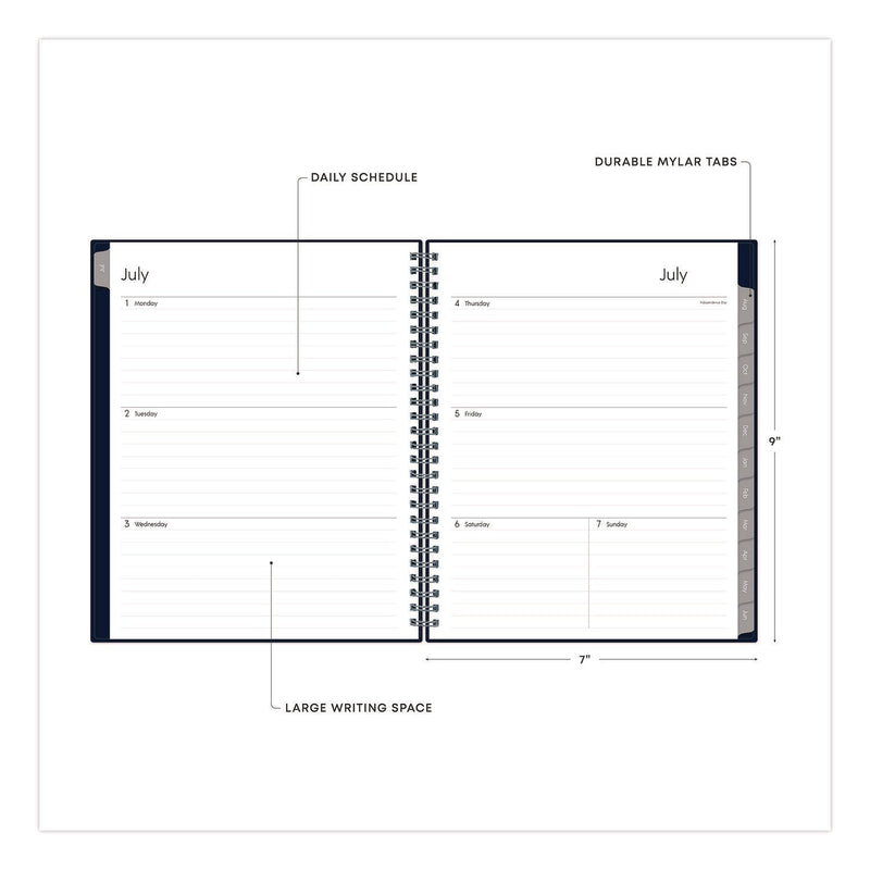 Blue Sky® Passages Academic Year Weekly/Monthly Planner, 9 x 7, Navy Blue Cover, 12-Month: July 2024 to June 2025 (BLS148675A25)