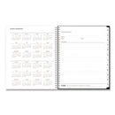 Blue Sky® Analeis Create-Your-Own Cover Weekly/Monthly Planner, Floral Artwork, 11 x 8.5, White/Black/Coral, 12-Month (Jan-Dec): 2025 (BLS10000125)