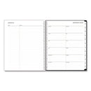 Blue Sky® Analeis Create-Your-Own Cover Weekly/Monthly Planner, Floral Artwork, 11 x 8.5, White/Black/Coral, 12-Month (Jan-Dec): 2025 (BLS10000125)