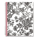 Blue Sky® Analeis Create-Your-Own Cover Weekly/Monthly Planner, Floral Artwork, 11 x 8.5, White/Black/Coral, 12-Month (Jan-Dec): 2025 (BLS10000125)