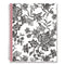 Blue Sky® Analeis Create-Your-Own Cover Weekly/Monthly Planner, Floral Artwork, 11 x 8.5, White/Black/Coral, 12-Month (Jan-Dec): 2025 (BLS10000125)