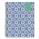 Blue Sky® Day Designer Tile Weekly/Monthly Planner, Geometric Artwork, 11 x 8.5, Blue/White Cover, 12-Month (Jan to Dec): 2025 (BLS10141125)