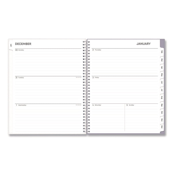 Blue Sky® Rue Du Flore Weekly/Monthly Planner, Floral Artwork, 11 x 8.5, Jade/Lavender Cover, 12-Month (Jan to Dec): 2025 (BLS10160225)