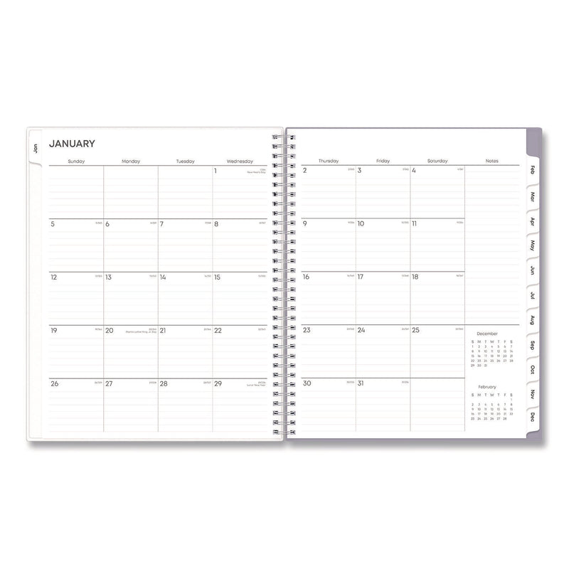 Blue Sky® Rue Du Flore Weekly/Monthly Planner, Floral Artwork, 11 x 8.5, Jade/Lavender Cover, 12-Month (Jan to Dec): 2025 (BLS10160225)