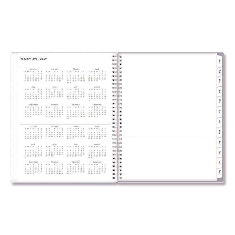 Blue Sky® Rue Du Flore Weekly/Monthly Planner, Floral Artwork, 11 x 8.5, Jade/Lavender Cover, 12-Month (Jan to Dec): 2025 (BLS10160225)