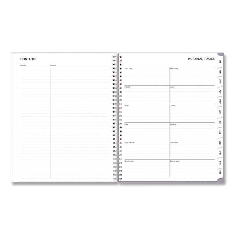 Blue Sky® Rue Du Flore Weekly/Monthly Planner, Floral Artwork, 11 x 8.5, Jade/Lavender Cover, 12-Month (Jan to Dec): 2025 (BLS10160225)