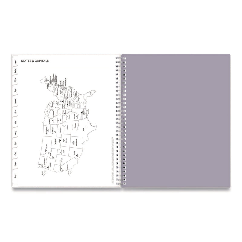 Blue Sky® Rue Du Flore Weekly/Monthly Planner, Floral Artwork, 11 x 8.5, Jade/Lavender Cover, 12-Month (Jan to Dec): 2025 (BLS10160225)