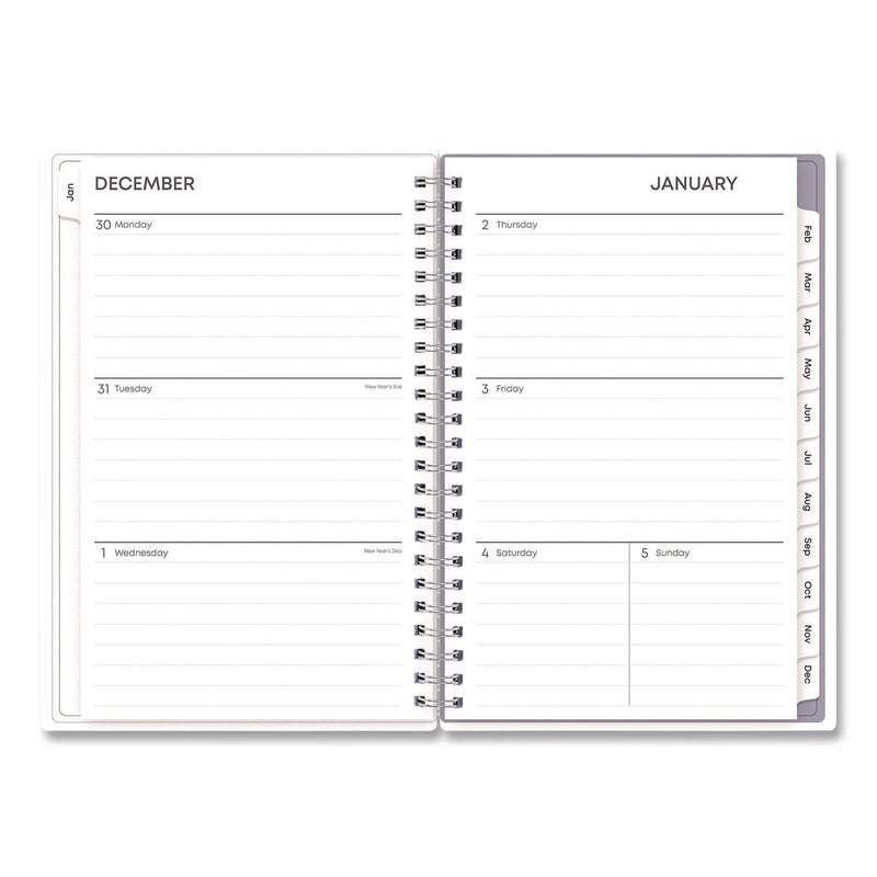 Blue Sky® Rue Du Flore Weekly/Monthly Planner, Floral Artwork, 8 x 5, Jade/Lavender Cover, 12-Month (Jan to Dec): 2025 (BLS10160325)